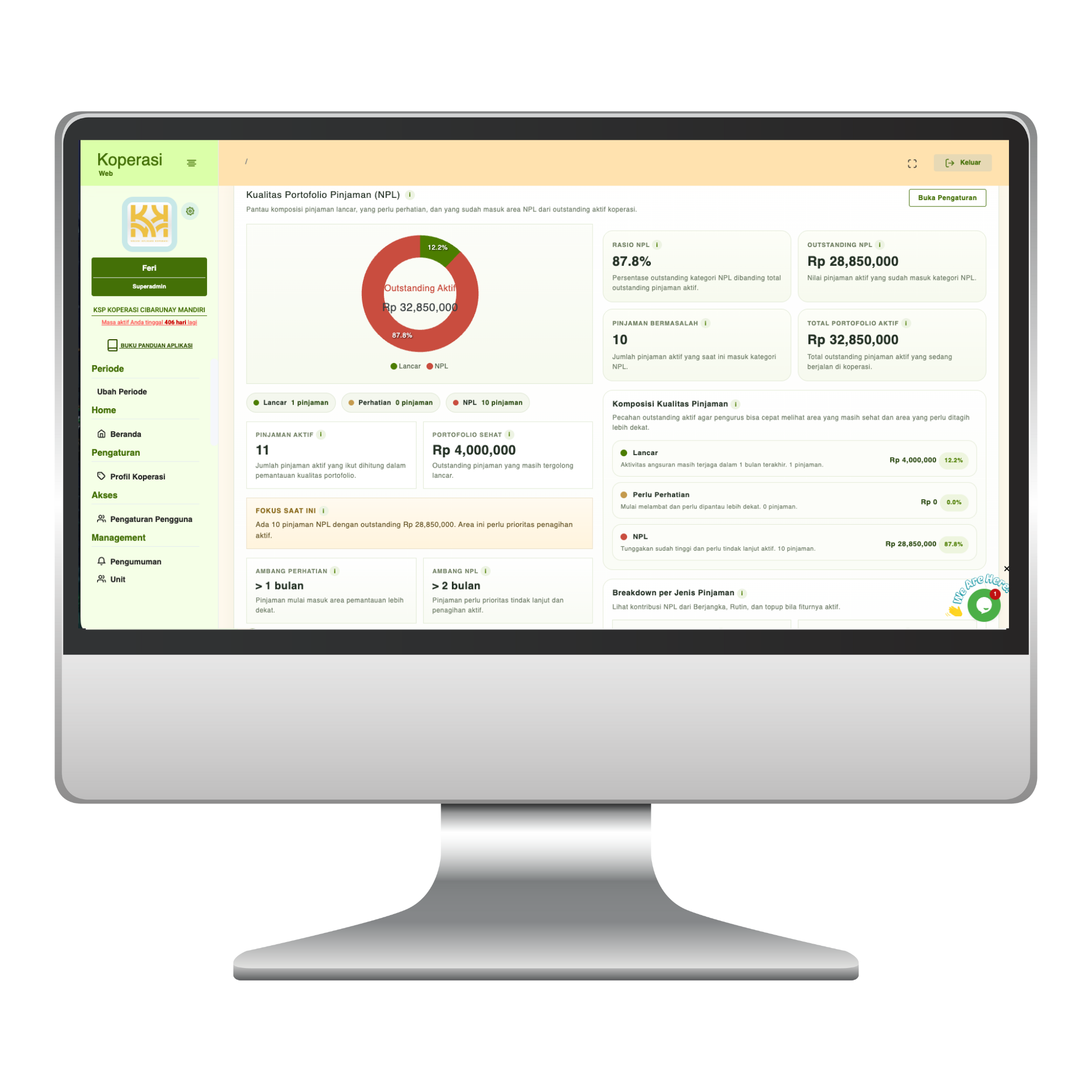 dashboard-kualitas-portfolio-pinjaman